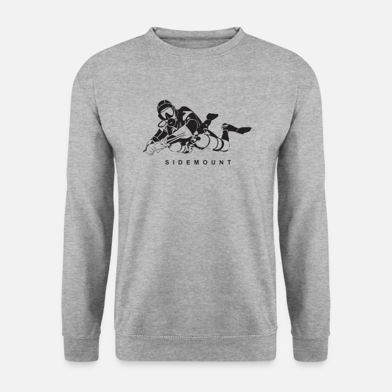 Sidemount Diver Plongée Cadeaux Tec Diving - Sweat-shirt Unisexe - gris chiné