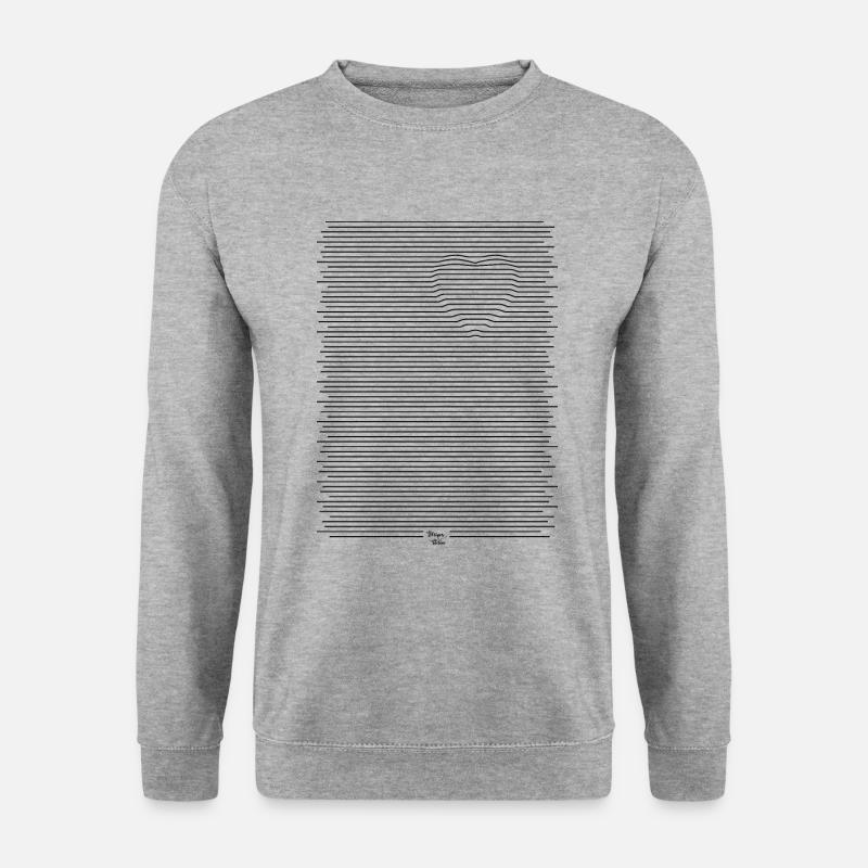 Heart - Unisex Pullover - Weißgrau meliert