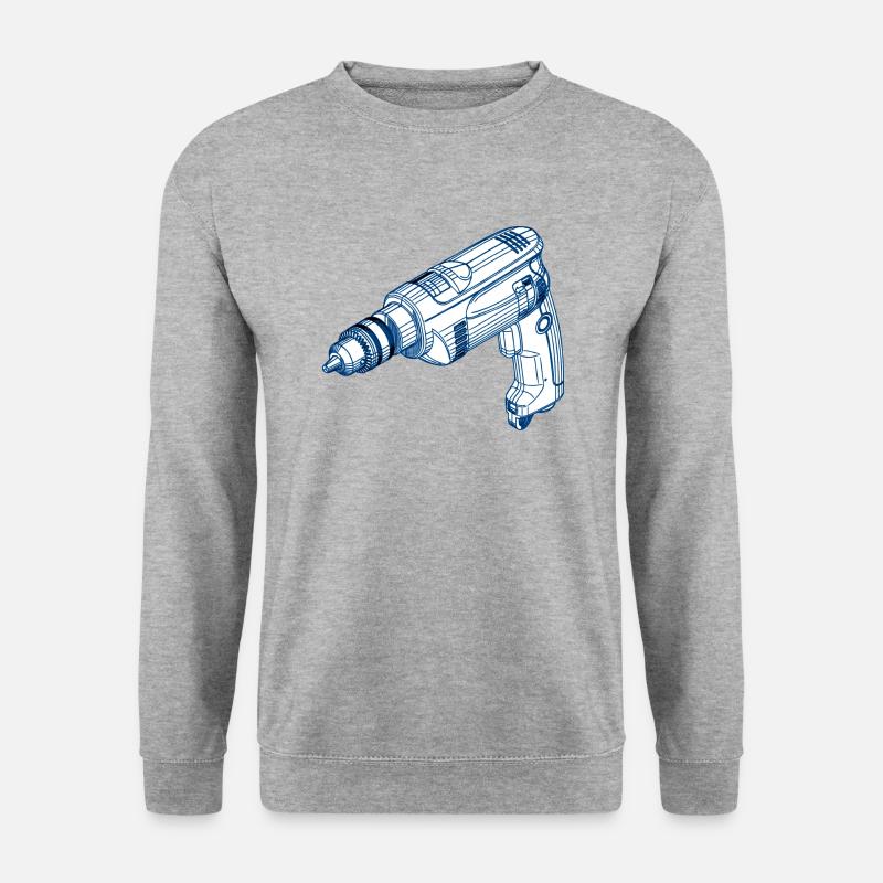 drilling machine - Unisex Sweatshirt - salt & pepper