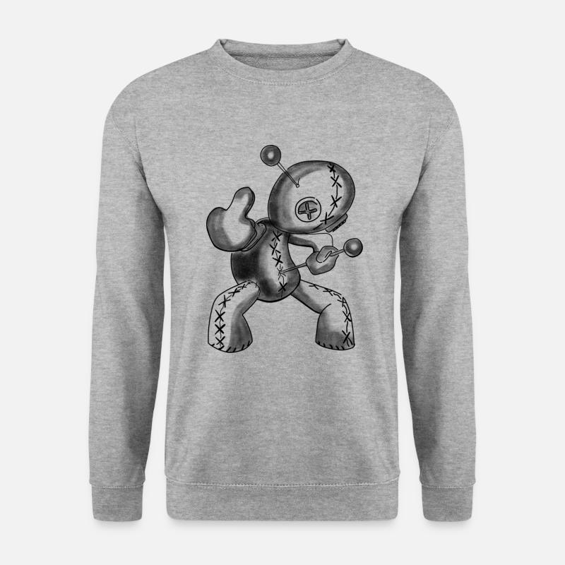 Funny Voodoo Doll Middle Finger - Unisex Sweatshirt - salt & pepper