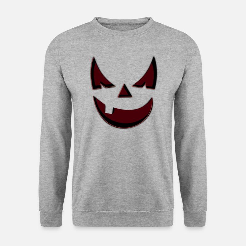 Kürbisgesicht - Unisex Pullover - Weißgrau meliert