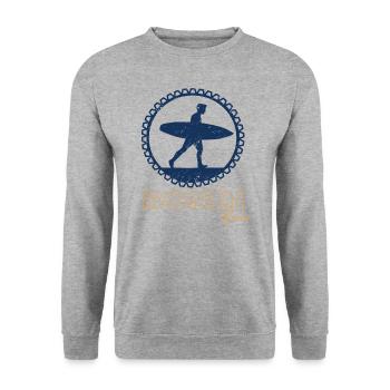 Bondi Beach - Unisex Sweatshirt - salt & pepper - Front - Alina (178cm) & Michal (187cm)