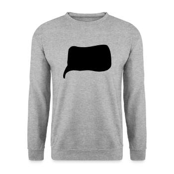 speech bubble - Unisex Sweatshirt - salt & pepper - Front - Alina (178cm) & Michal (187cm)
