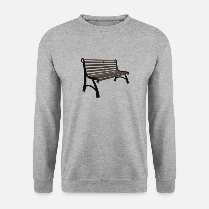 Bank - Unisex Pullover - Weißgrau meliert