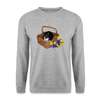 flowers lilies tulips orchids sunflower dahlia ger - Unisex Pullover - Weißgrau meliert - Vorne - Alina (178cm) & Michal (187cm)