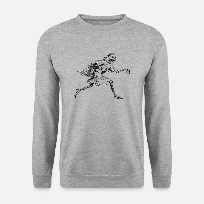 Skull King - Unisex Pullover - Weißgrau meliert