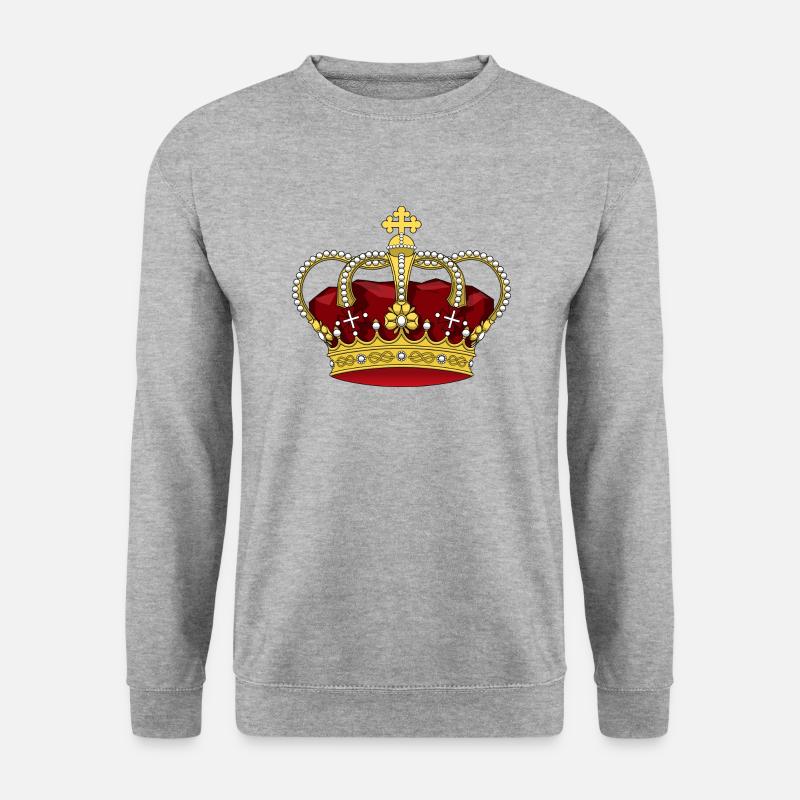 Krone - Unisex Pullover - Weißgrau meliert