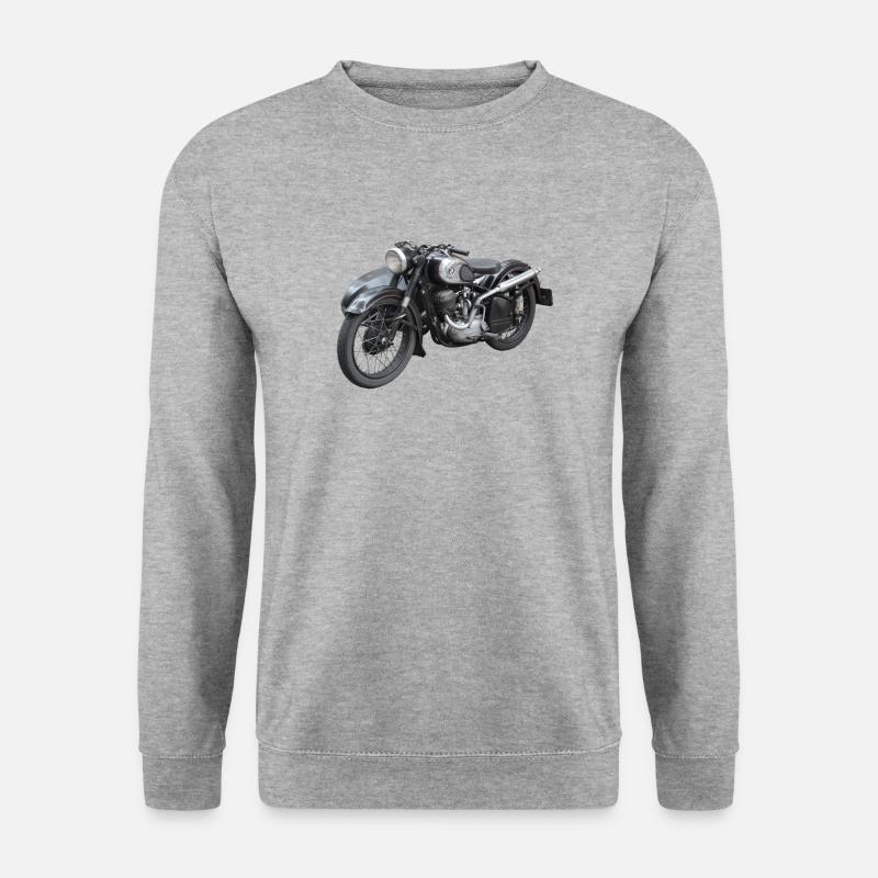 Motorrad - Unisex Pullover - Weißgrau meliert