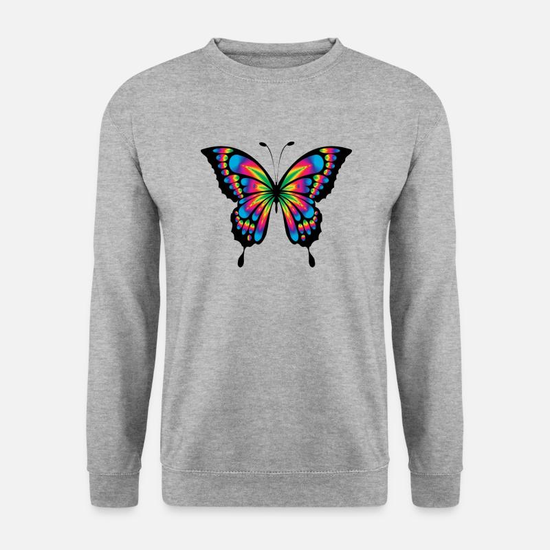 Butterfly - Unisex Pullover - Weißgrau meliert