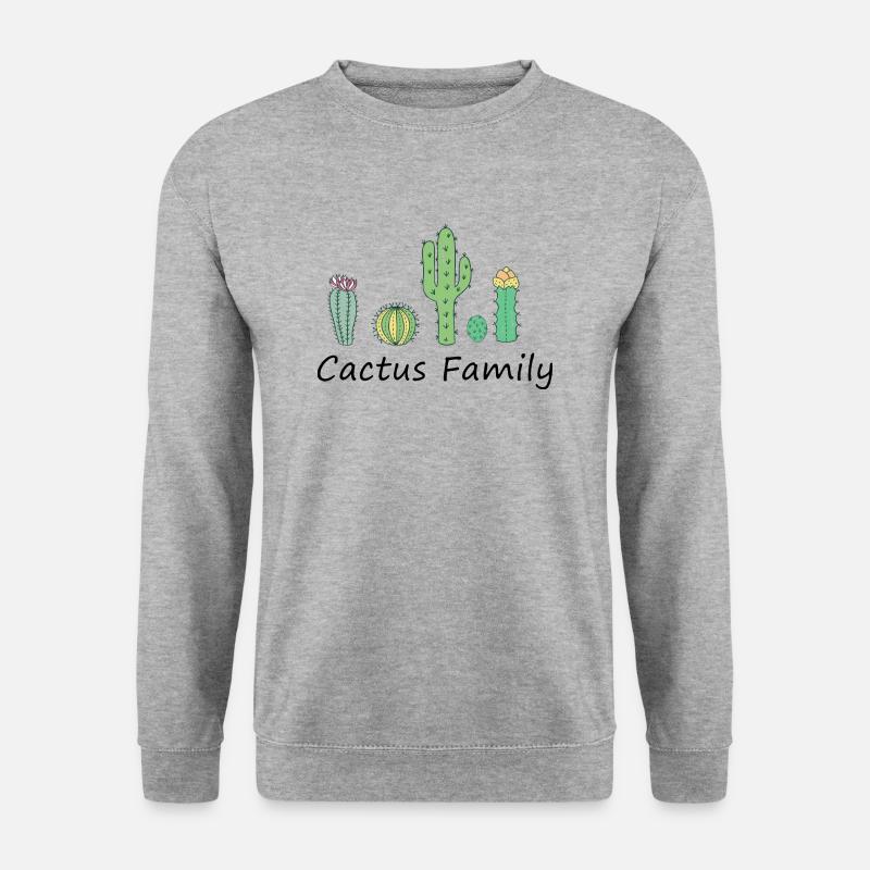 Cactus family - Unisex Pullover - Weißgrau meliert