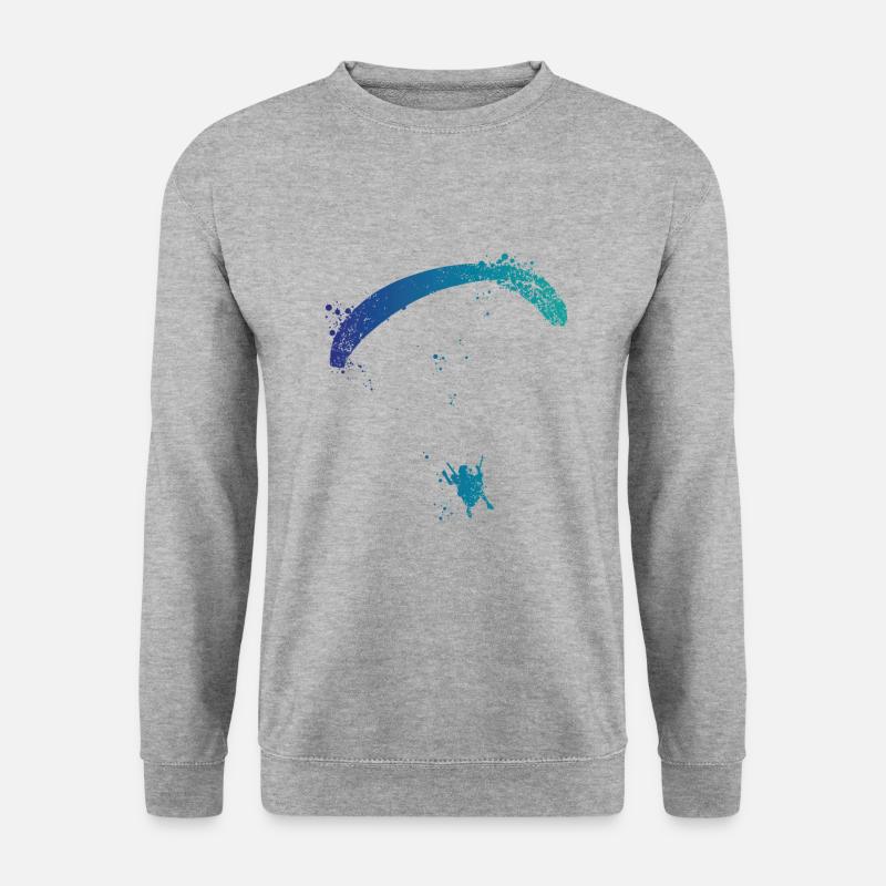 Gleitschirmflieger Spritzer - Unisex Pullover - Weißgrau meliert