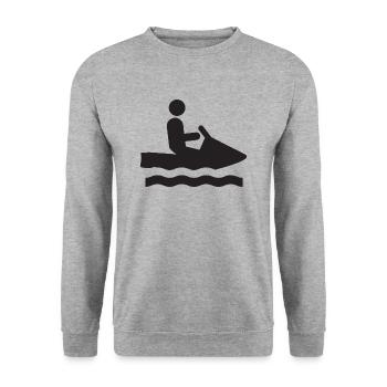 jet ski jetski - Sweat-shirt Unisexe - gris chiné - Devant - Alina (178cm) & Michal (187cm)