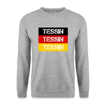 STADT TESSIN, GERMANY - Unisex Sweatshirt - salt & pepper - Front - Alina (178cm) & Michal (187cm)