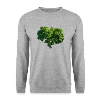 kale gruenkohl kohl veggie gemuese vegetables2 - Unisex Pullover - Weißgrau meliert - Vorne - Alina (178cm) & Michal (187cm)