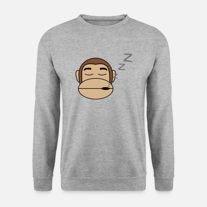 Monkey Sleeps Gift Idea - Unisex Sweatshirt - salt & pepper