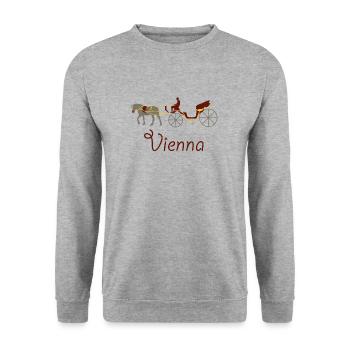 Sweet Vienna logo idée cadeau - Sweat-shirt Unisexe - gris chiné - Devant - Alina (178cm) & Michal (187cm)