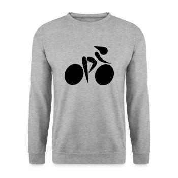 racing cyclists - Unisex Sweatshirt - salt & pepper - Front - Alina (178cm) & Michal (187cm)