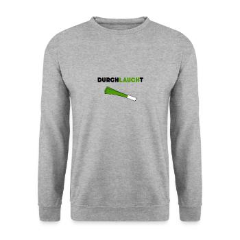 Durchlaucht dünn Lauch Spargel Gemüse Geschenkidee - Unisex Pullover - Weißgrau meliert - Vorne - Alina (178cm) & Michal (187cm)