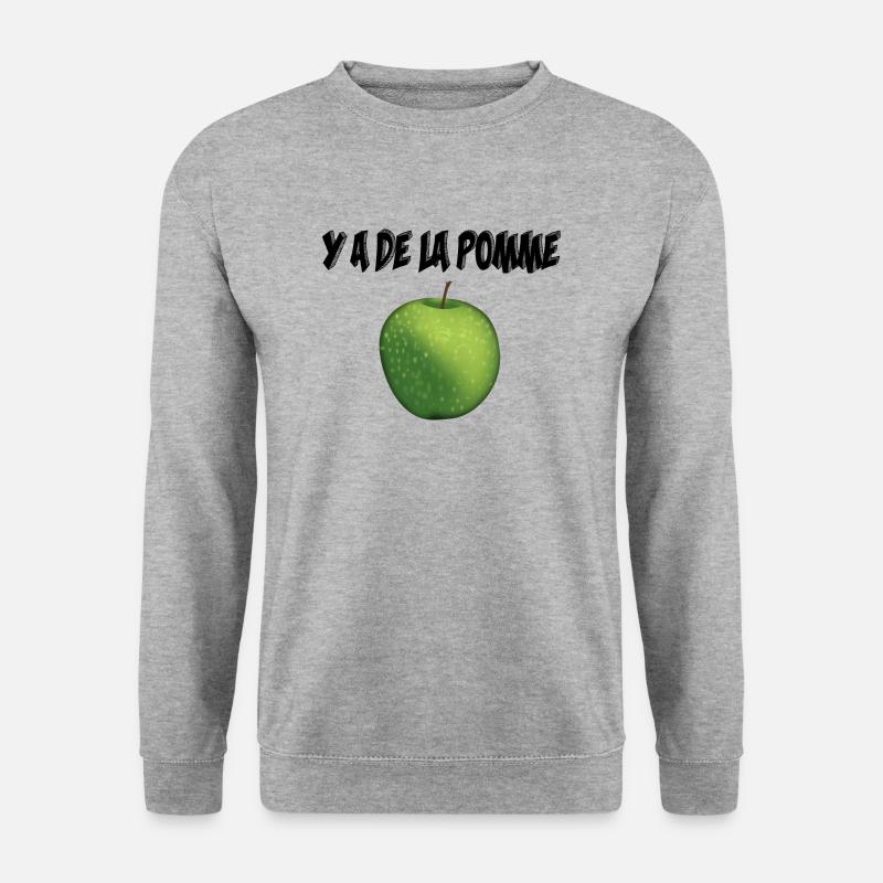 Y a de la pomme ! - Sweat-shirt Unisexe - gris chiné