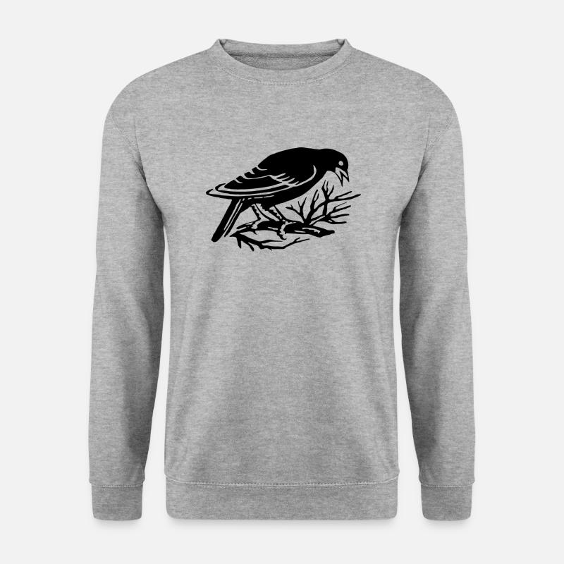 Rabe - Unisex Pullover - Weißgrau meliert