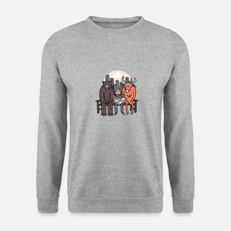 Bull And Bear - Funny Crypto/Stocks - Unisex Sweatshirt - salt & pepper