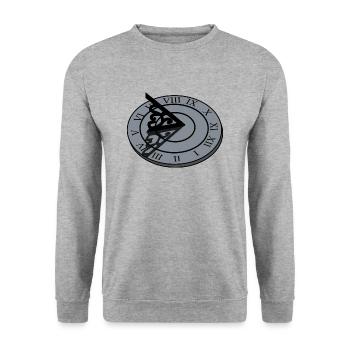horloge montre clock time hourglass sabuhr140 - Sweat-shirt Unisexe - gris chiné - Devant - Alina (178cm) & Michal (187cm)