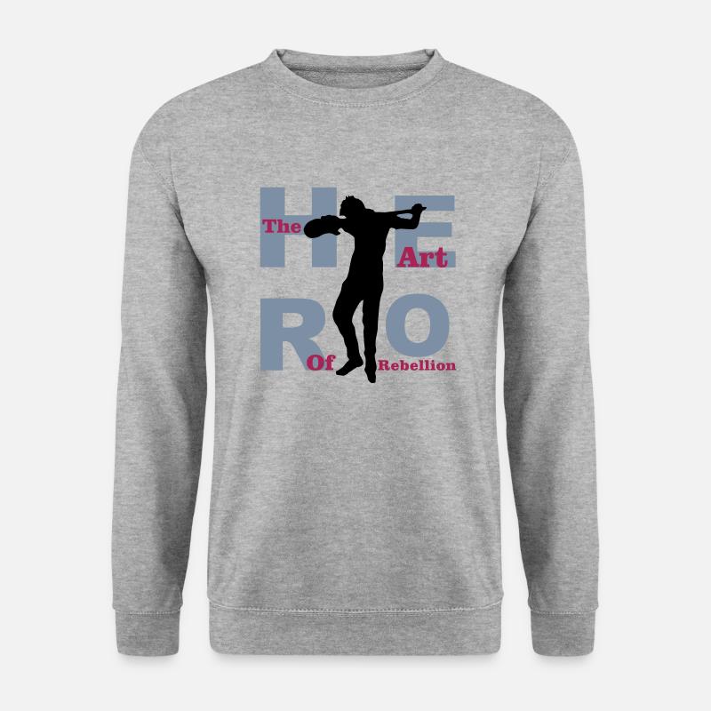 hero guitar - Unisex Pullover - Weißgrau meliert