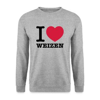 j'aime le blé - Sweat-shirt Unisexe - gris chiné - Devant - Alina (178cm) & Michal (187cm)