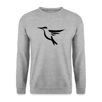 Hummingbird 2 - idée de cadeau d'oiseau - Sweat-shirt Unisexe - gris chiné - Devant - Alina (178cm) & Michal (187cm)