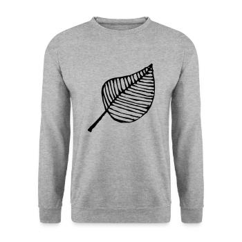 leaf - Unisex Sweatshirt - salt & pepper - Front - Alina (178cm) & Michal (187cm)