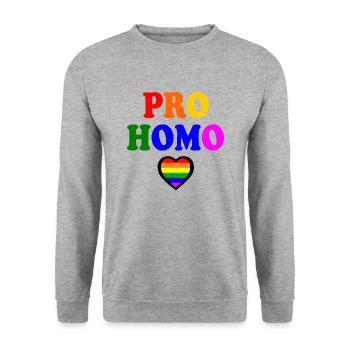 Pro homo - Unisex Sweatshirt - salt & pepper - Front - Alina (178cm) & Michal (187cm)