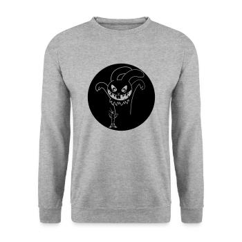 Halloween Rabbit - Unisex Sweatshirt - salt & pepper - Front - Alina (178cm) & Michal (187cm)