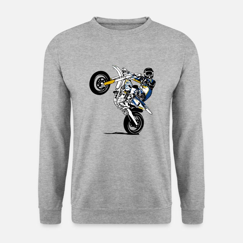 Supermoto - Unisex Pullover - Weißgrau meliert