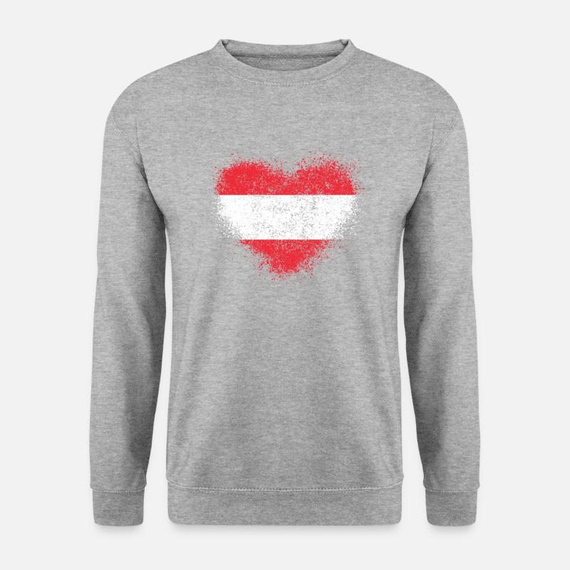 Österreich - Unisex Pullover - Weißgrau meliert