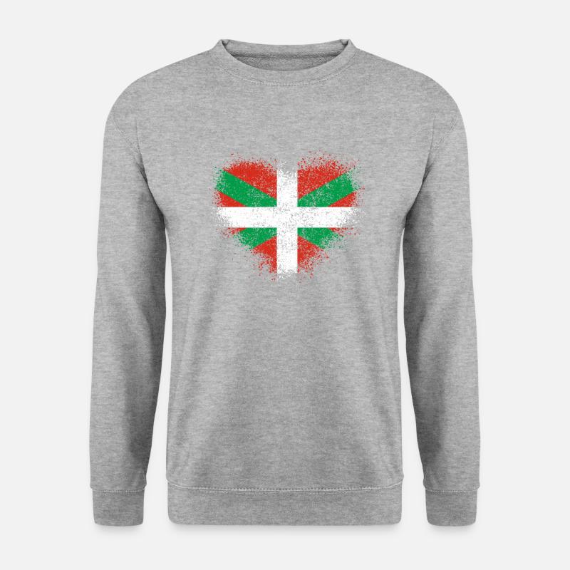 Baskenland - Unisex Pullover - Weißgrau meliert