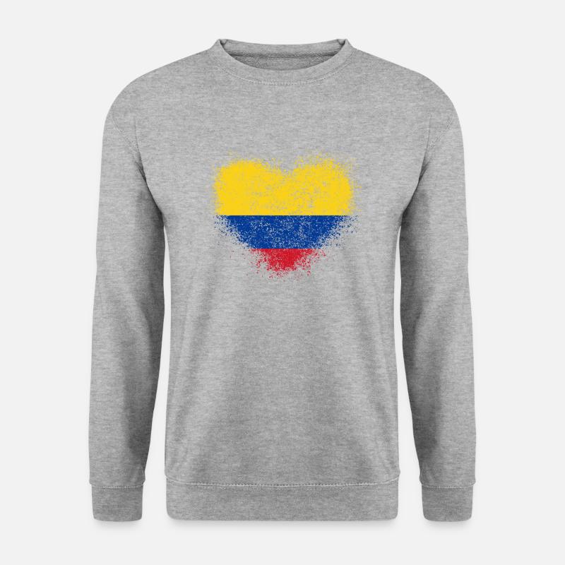 Kolumbien - Unisex Pullover - Weißgrau meliert