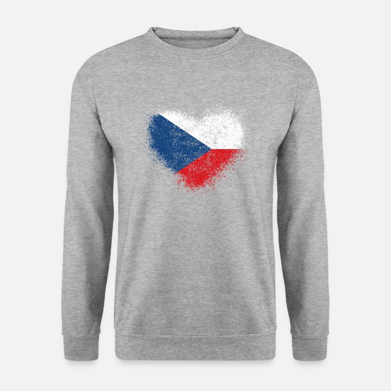 Tschechische Republik - Unisex Pullover - Weißgrau meliert