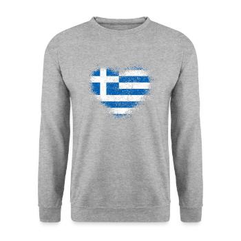 Grèce - Sweat-shirt Unisexe - gris chiné - Devant - Alina (178cm) & Michal (187cm)
