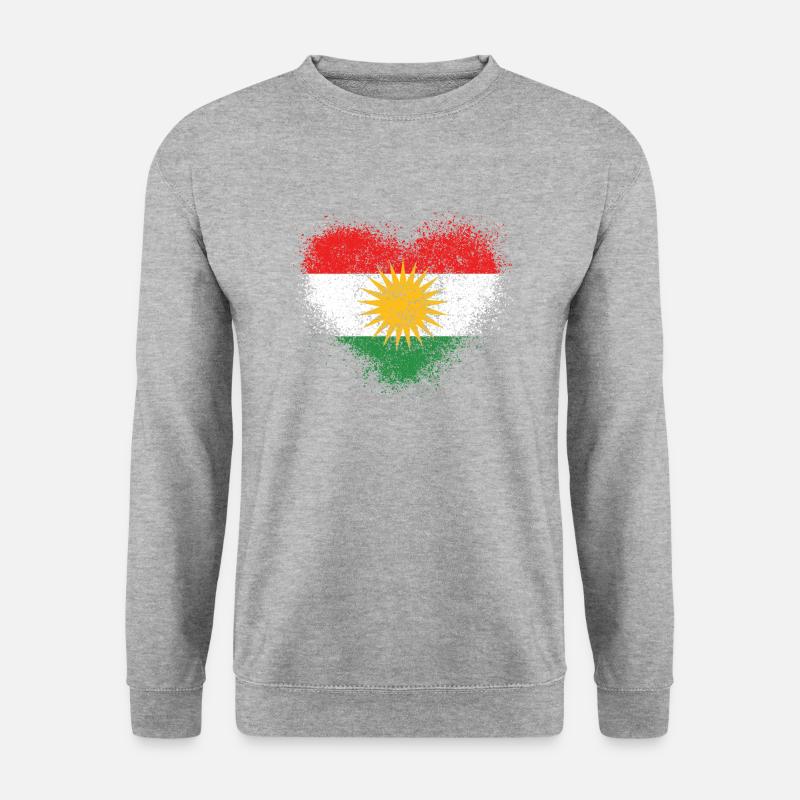 Kurdistan - Unisex Pullover - Weißgrau meliert