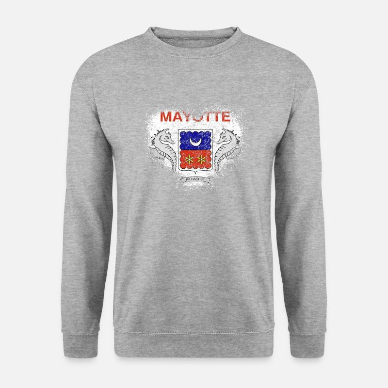 Mayotte - Unisex Pullover - Weißgrau meliert