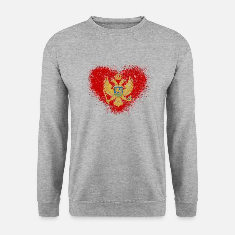 Montenegro - Unisex Pullover - Weißgrau meliert