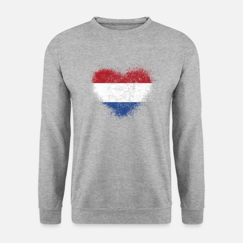 Niederlande - Unisex Pullover - Weißgrau meliert