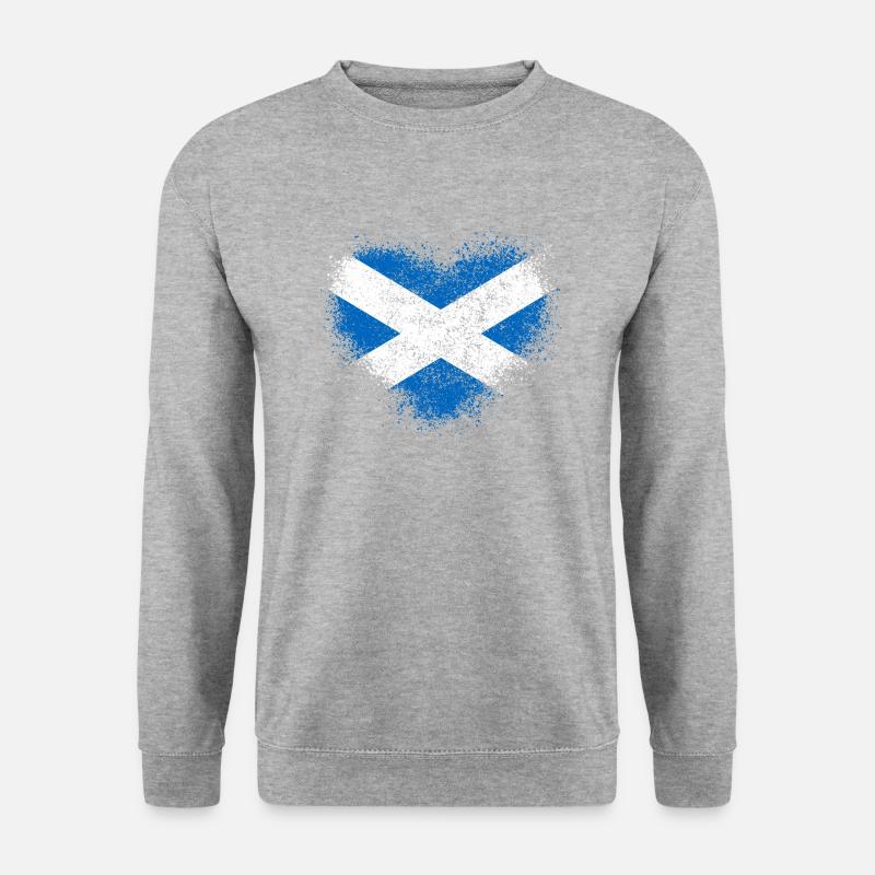 Schottland - Unisex Pullover - Weißgrau meliert