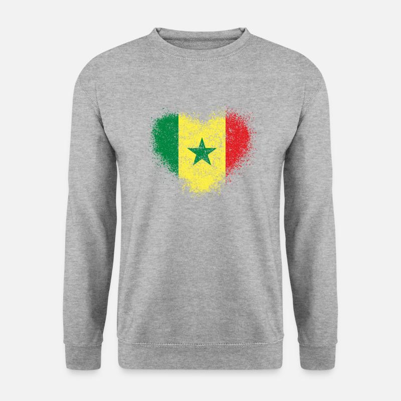 Senegal - Unisex Pullover - Weißgrau meliert