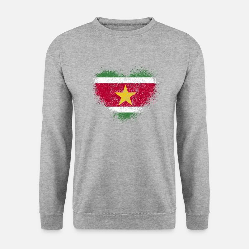 Suriname - Unisex Pullover - Weißgrau meliert