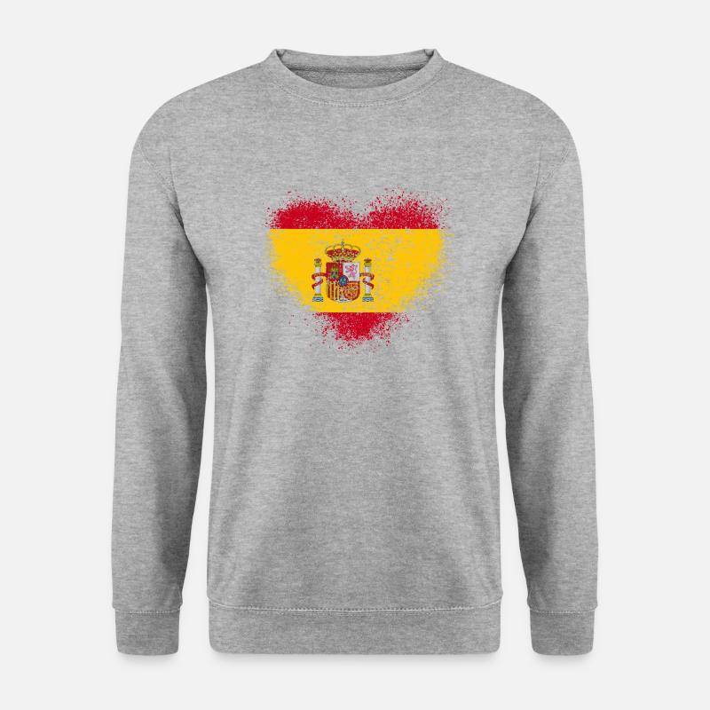 Spanien - Unisex Pullover - Weißgrau meliert