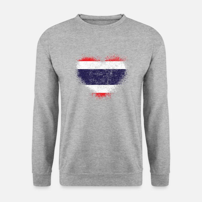 Thailand - Unisex Pullover - Weißgrau meliert