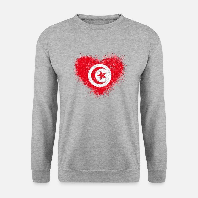 Tunesien - Unisex Pullover - Weißgrau meliert
