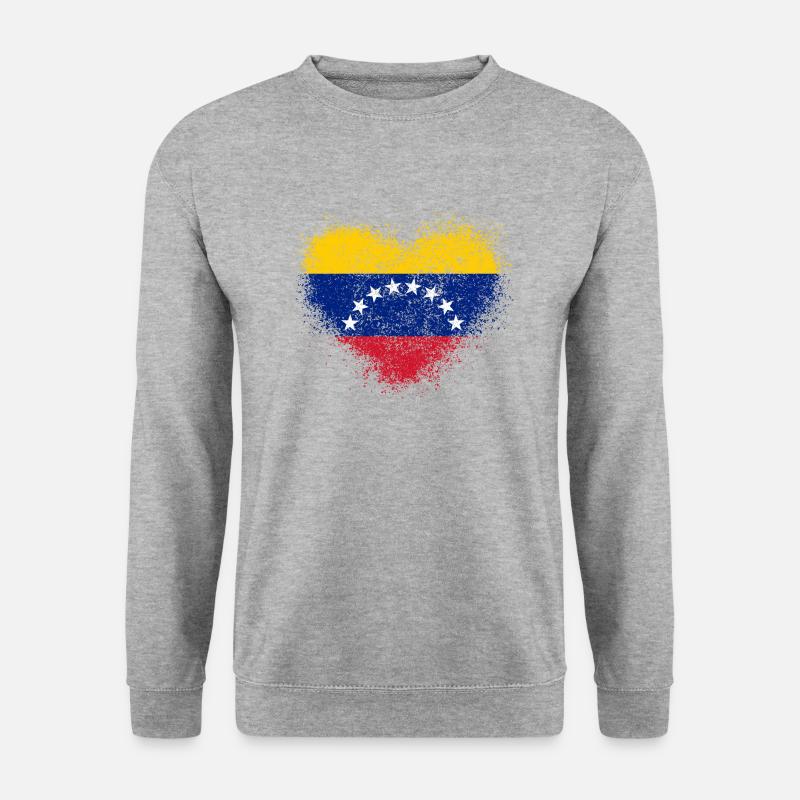 Venezuela - Unisex Pullover - Weißgrau meliert