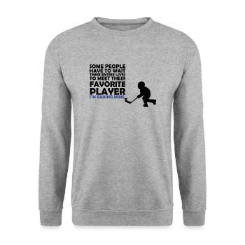 Hockey Dad Hockey Mum - Unisex Sweatshirt - salt & pepper - Front - Alina (178cm) & Michal (187cm)
